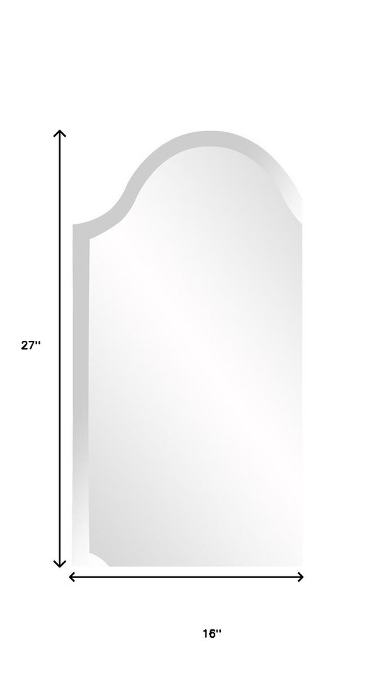 27" Clear Abstract Unframed Accent Mirror
