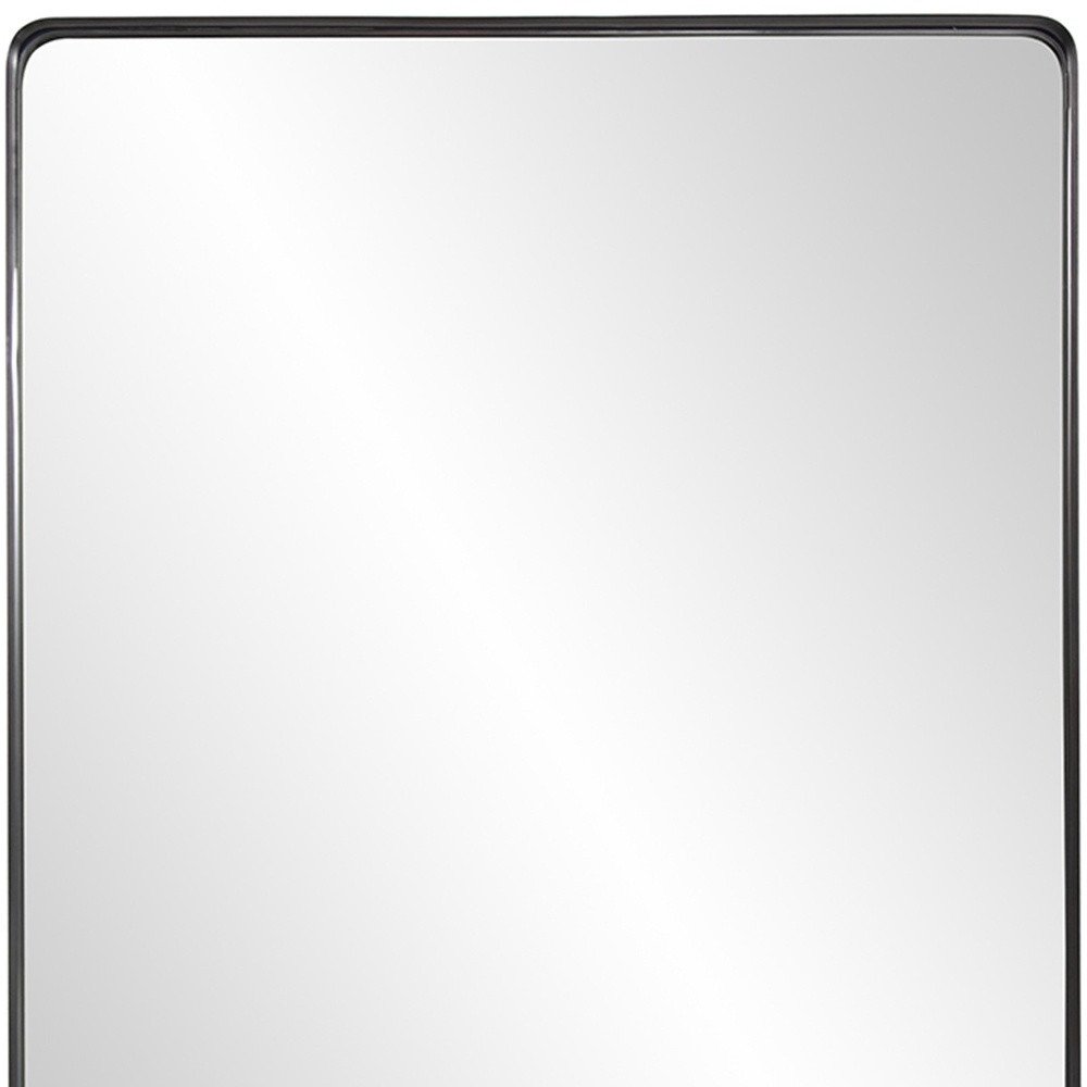40" Black Metal Framed Accent Mirror