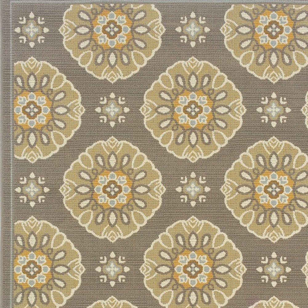 8' X 13' Gray Moroccan Indoor Outdoor Area Rug