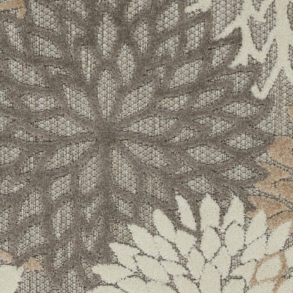 4' X 6' Gray And Ivory Indoor Outdoor Area Rug