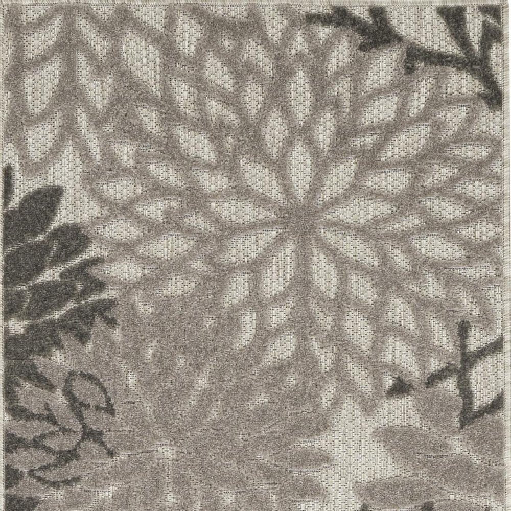 4' X 6' Gray Indoor Outdoor Area Rug