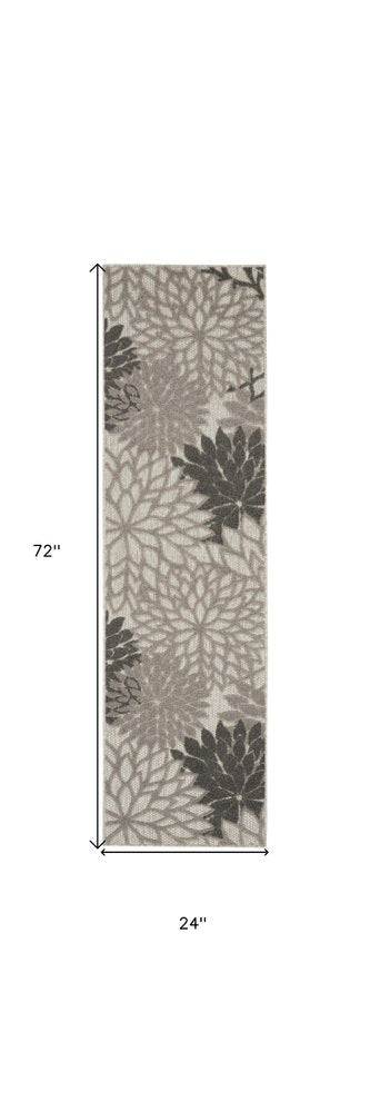 4' X 6' Gray Indoor Outdoor Area Rug