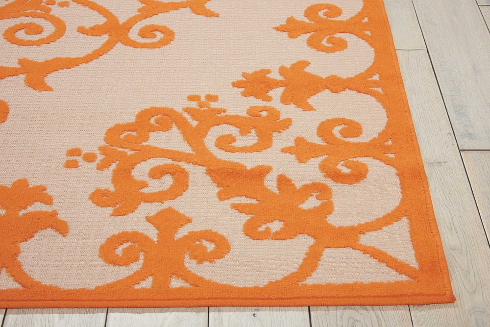 3' X 4' Green Damask Indoor Outdoor Area Rug