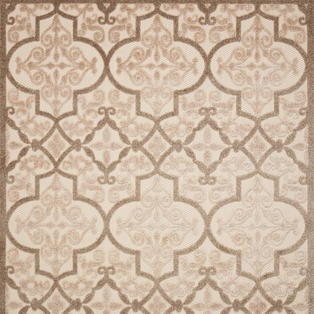 5' X 8' Cream Moroccan Indoor Outdoor Area Rug