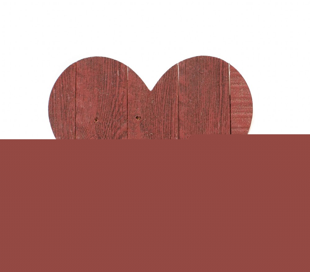 18" Rustic Red Reclaimed Wood Heart Wall Decor