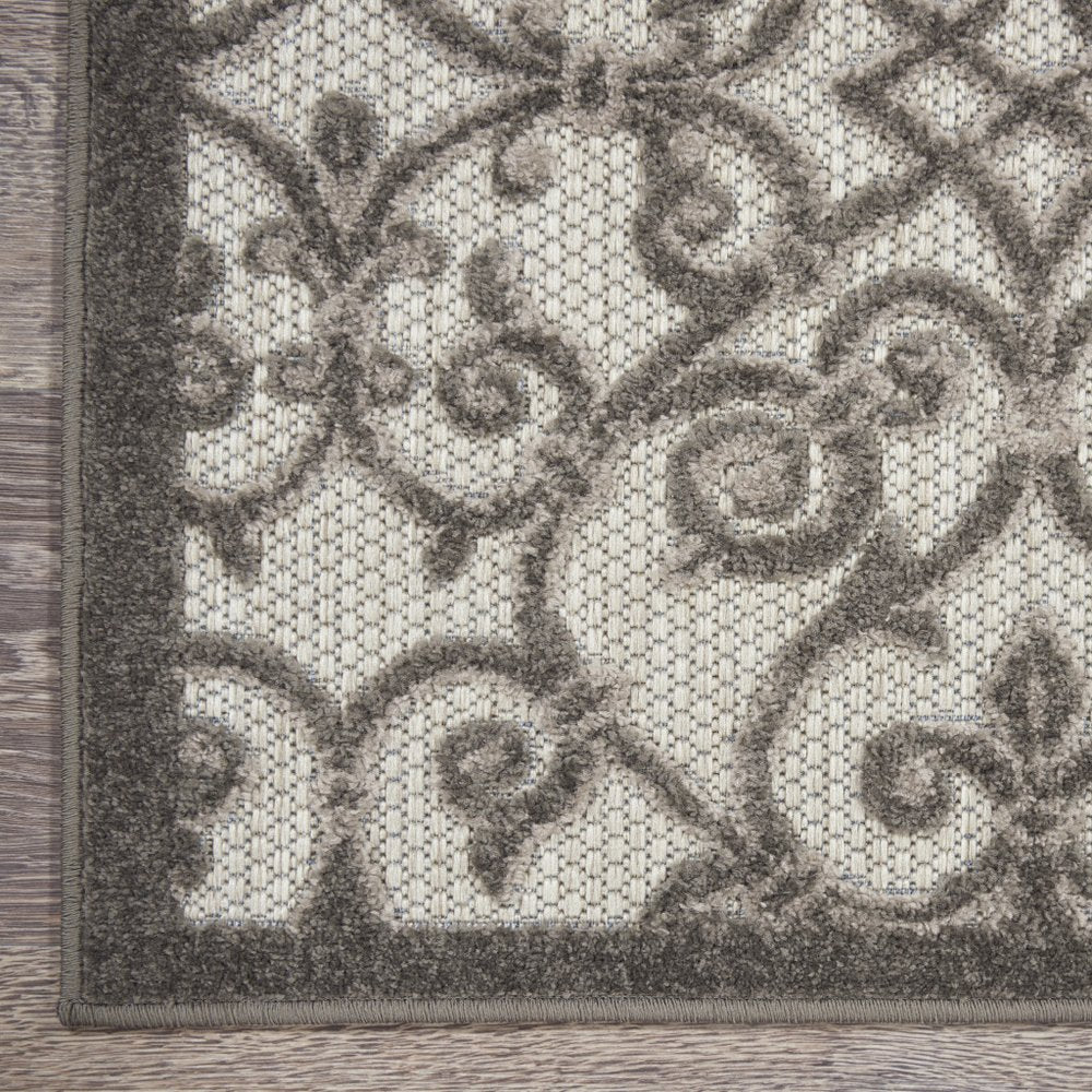 6' Gray Indoor Outdoor Area Rug