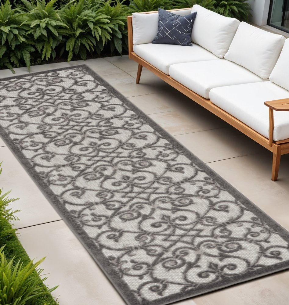 6' Gray Indoor Outdoor Area Rug