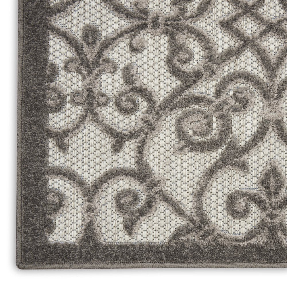 5' X 8' Gray Indoor Outdoor Area Rug