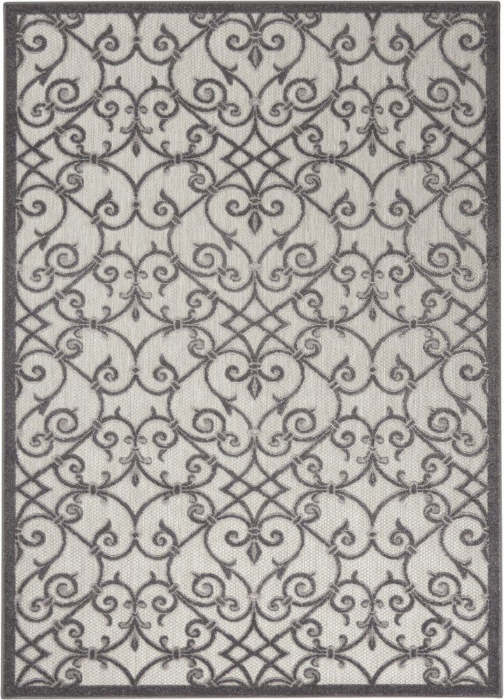 5' X 8' Gray Indoor Outdoor Area Rug