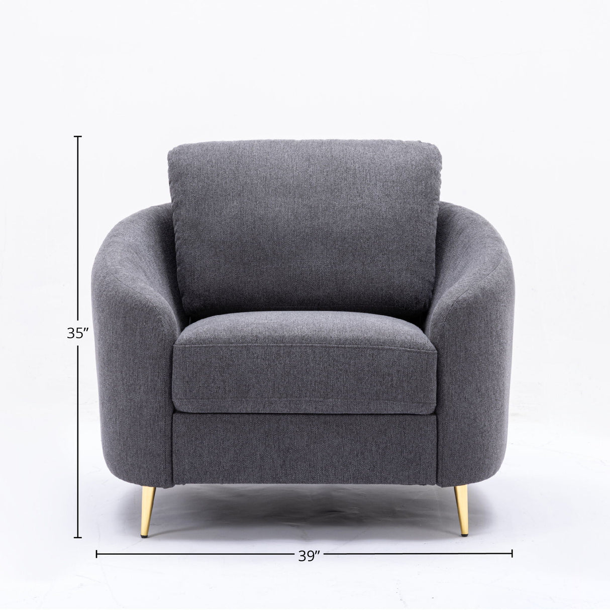 Yuina Linen Chair - Gray