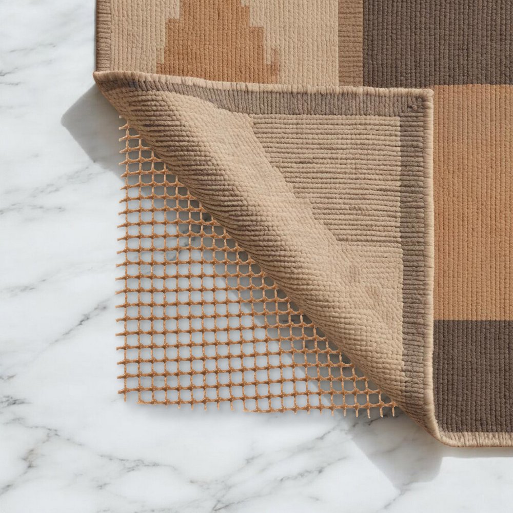 9' x 12' Brown Non Slip Indoor Outdoor Rug Pad