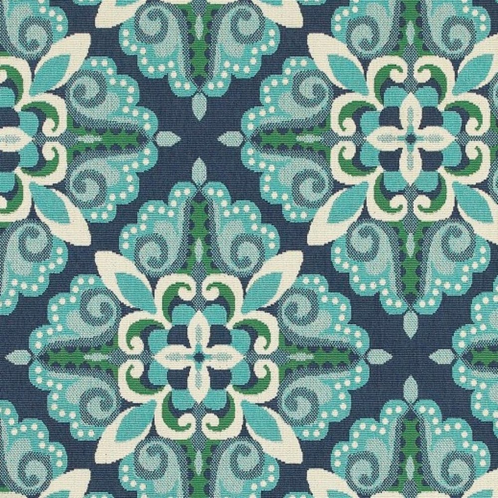 2' X 8' Blue and Green Indoor Outdoor Area Rug