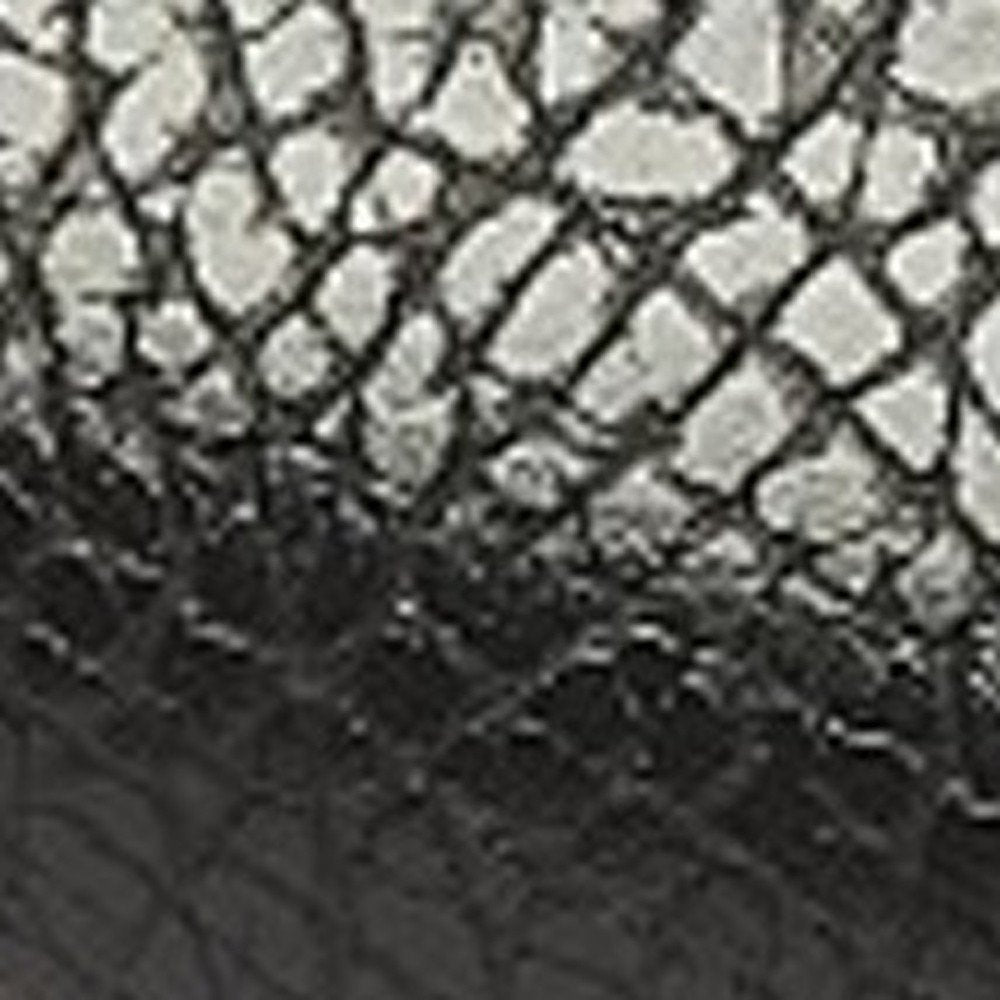 24" Black and Clear Stainless Steel and Steel Backless Counter Height Bar Chair