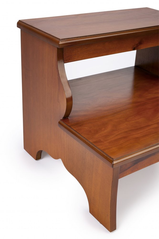 15" Brown Solid Wood and Solid and Manufactured Wood Backless Bar Chair