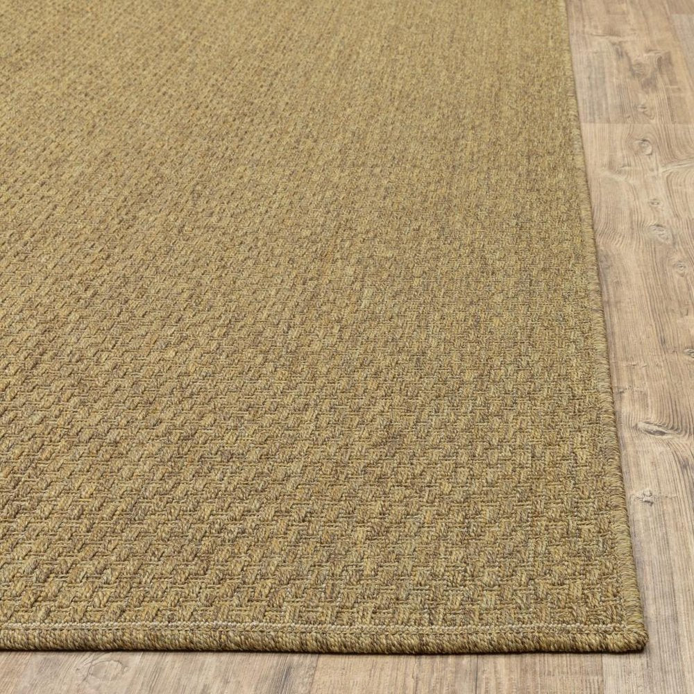 8' Tan Indoor Outdoor Runner Rug