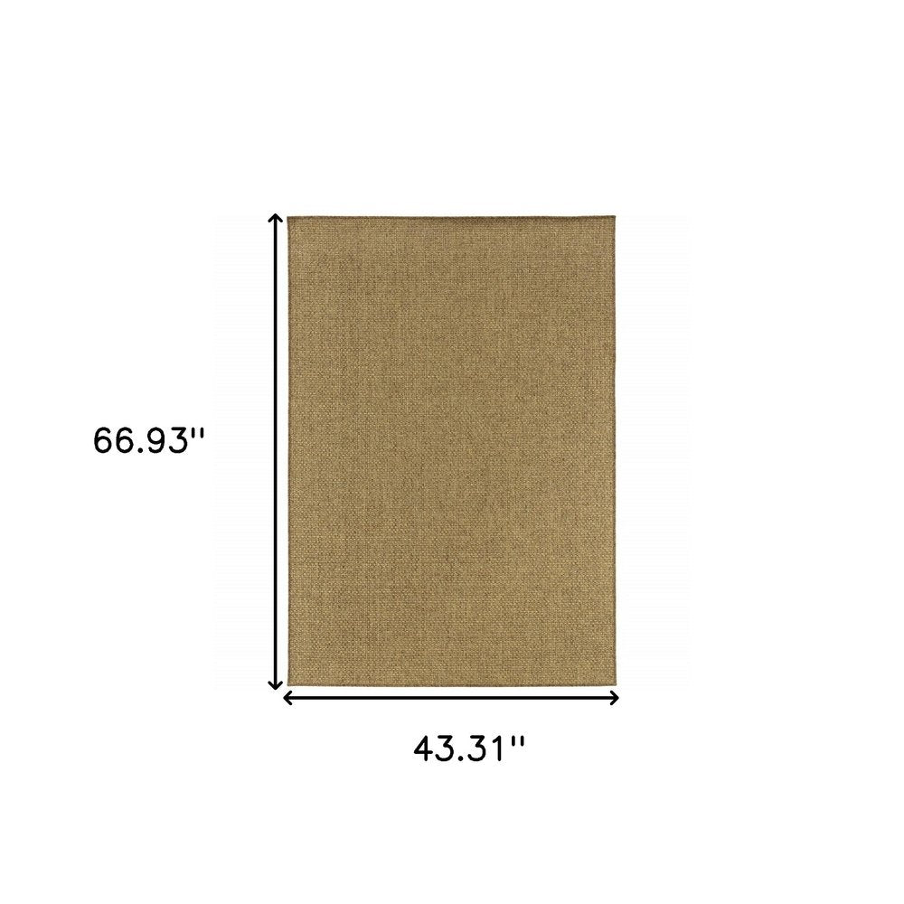 8' Tan Indoor Outdoor Runner Rug