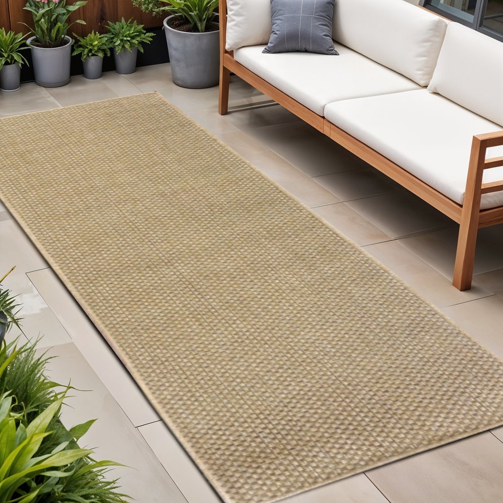4' X 6' Beige Indoor Outdoor Area Rug