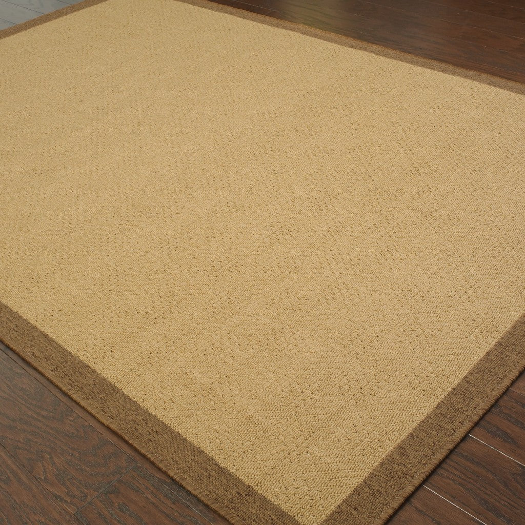 8' X 13' Beige Indoor Outdoor Area Rug