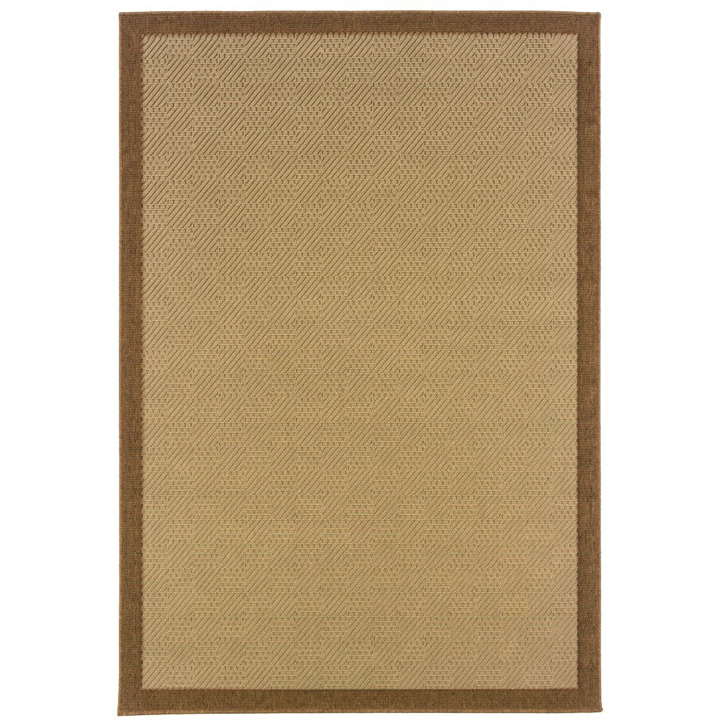 8' X 13' Beige Indoor Outdoor Area Rug