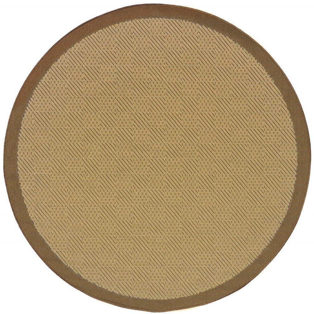 8' X 13' Beige Indoor Outdoor Area Rug