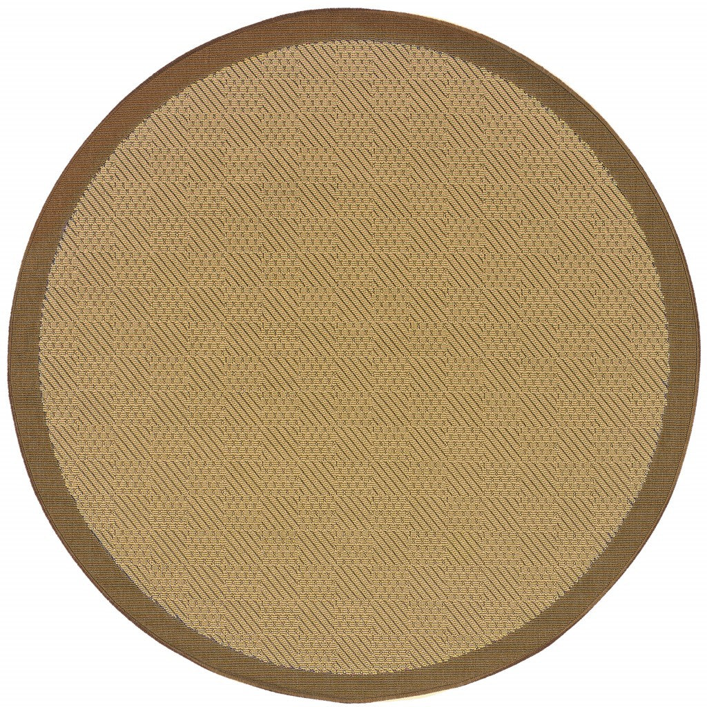 8' X 13' Beige Indoor Outdoor Area Rug
