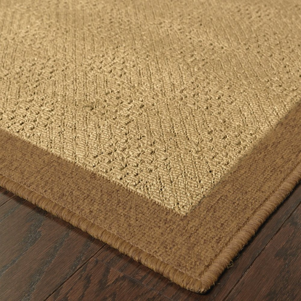 8' X 13' Beige Indoor Outdoor Area Rug
