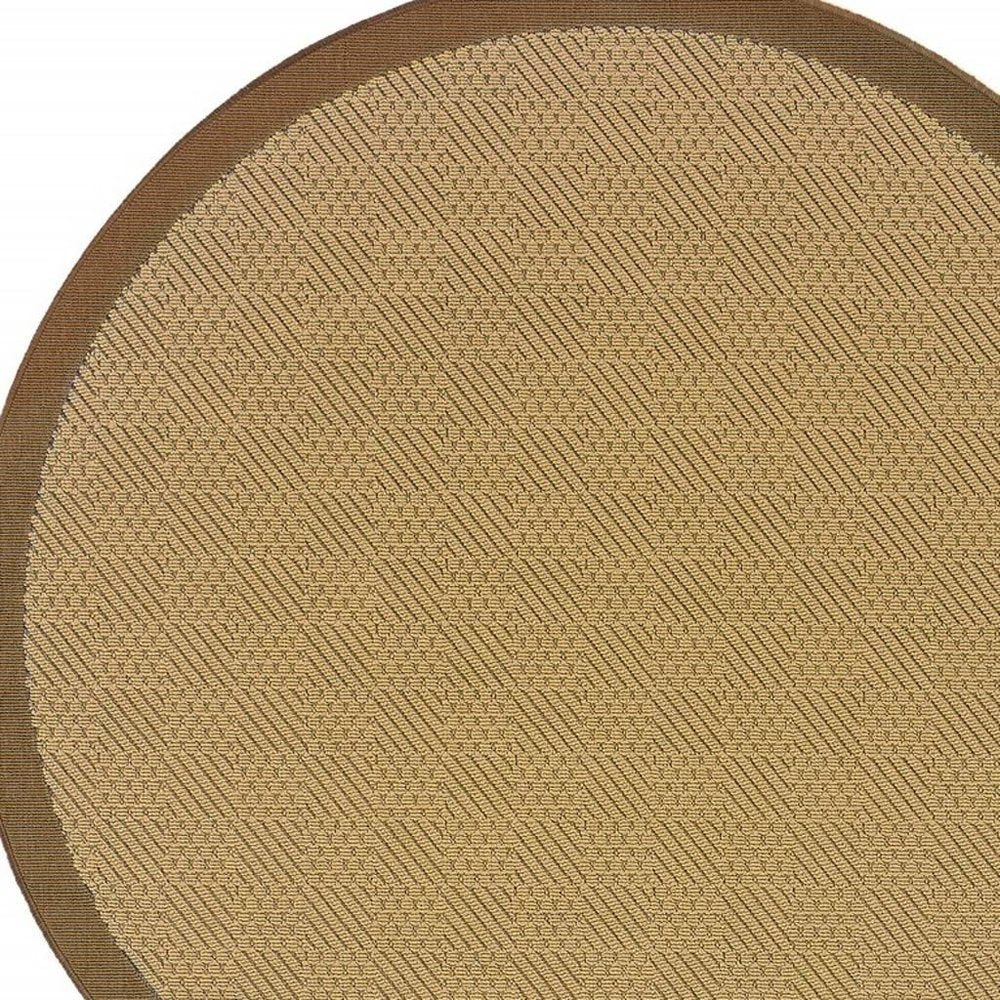 8' X 13' Beige Indoor Outdoor Area Rug