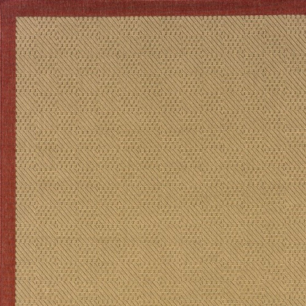 8' X 13' Beige Indoor Outdoor Area Rug