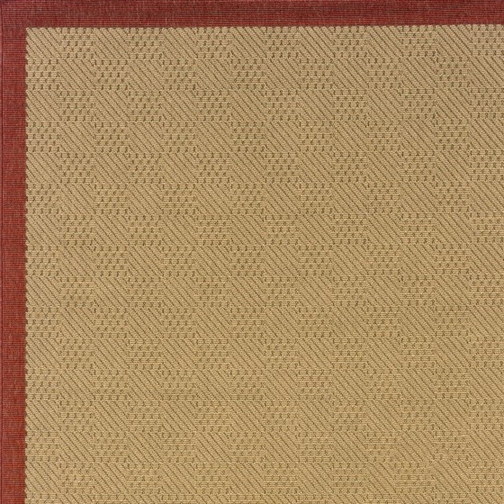 8' X 13' Beige Indoor Outdoor Area Rug
