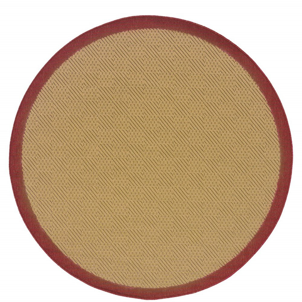 8' X 13' Beige Indoor Outdoor Area Rug