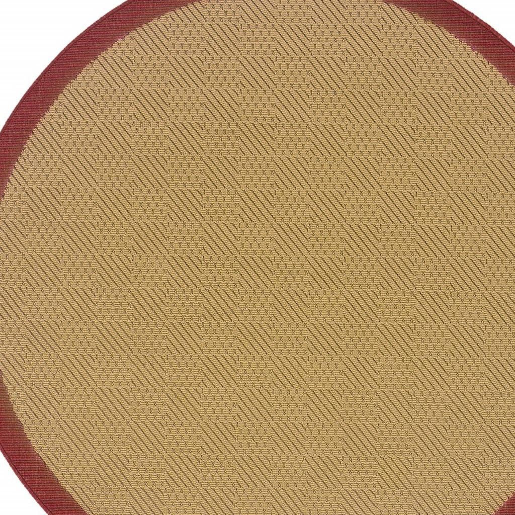 8' X 13' Beige Indoor Outdoor Area Rug
