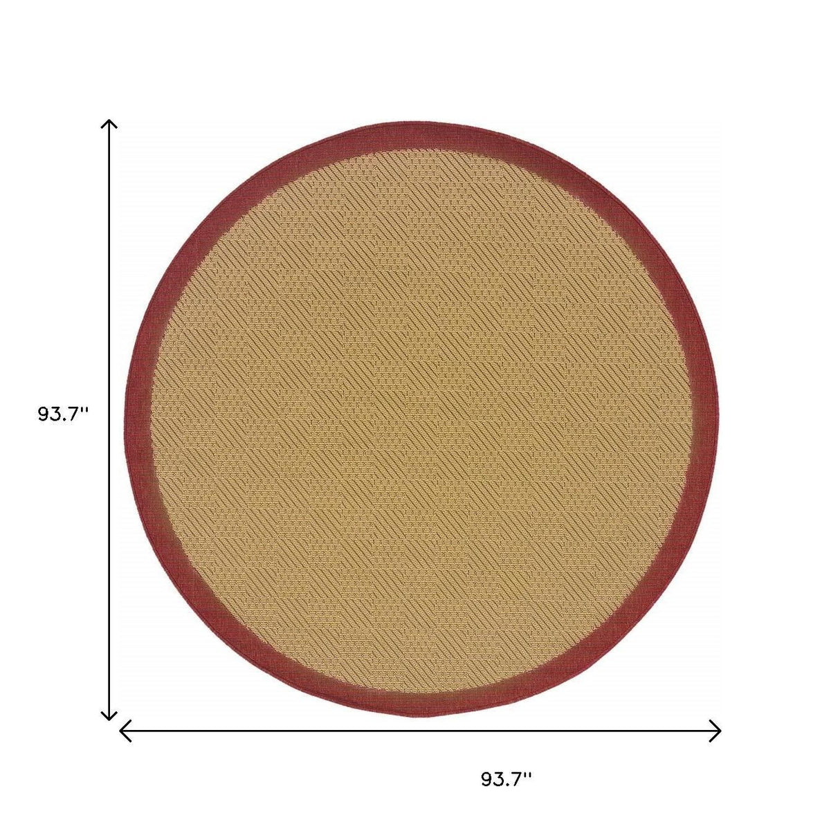 8' X 13' Beige Indoor Outdoor Area Rug