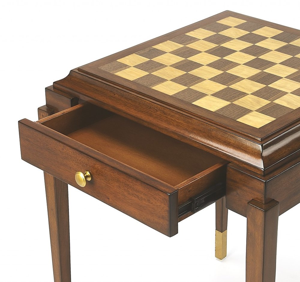 23" Brown Wood Square Coffee Table With Drawer