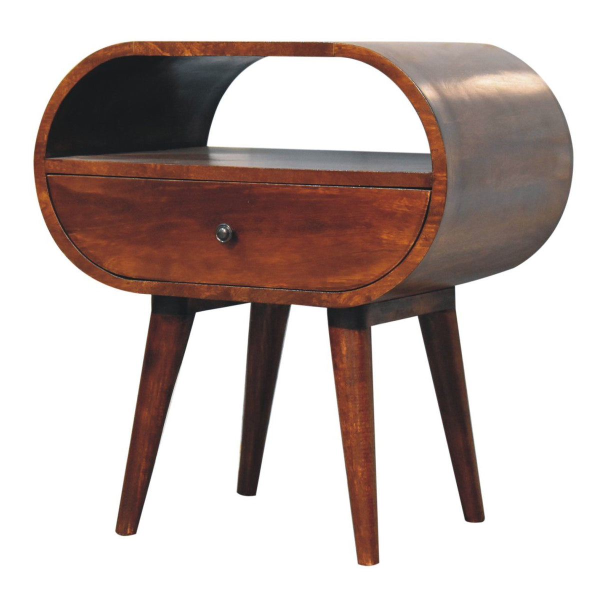 Large Chestnut Circular Bedside by Couch.com