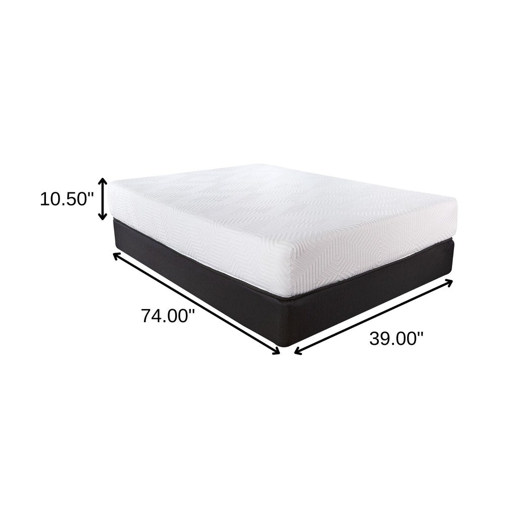 10.5" Hybrid Lux Memory Foam And Wrapped Coil Mattress Twin