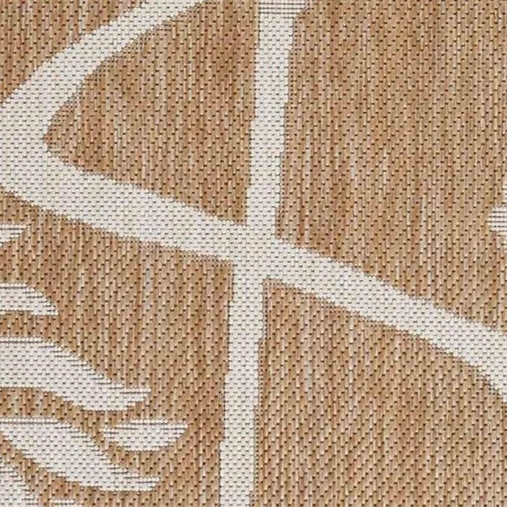 5' X 7' Beige Flamingo Indoor Outdoor Area Rug