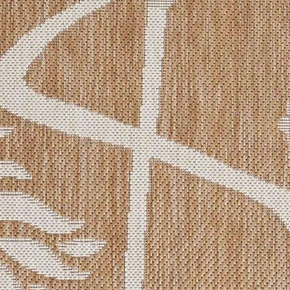 5' X 7' Beige Flamingo Indoor Outdoor Area Rug