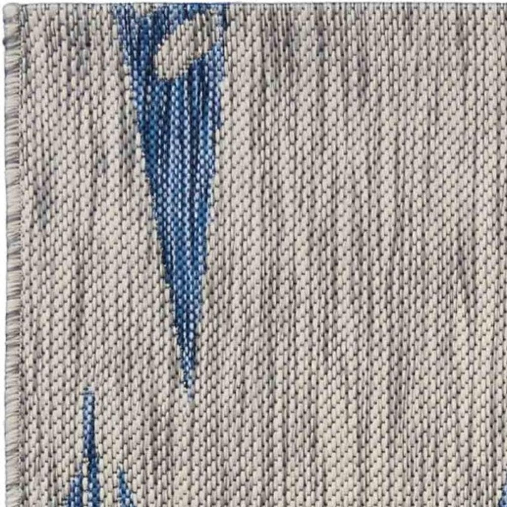 8' X 10' Gray Indoor Outdoor Area Rug