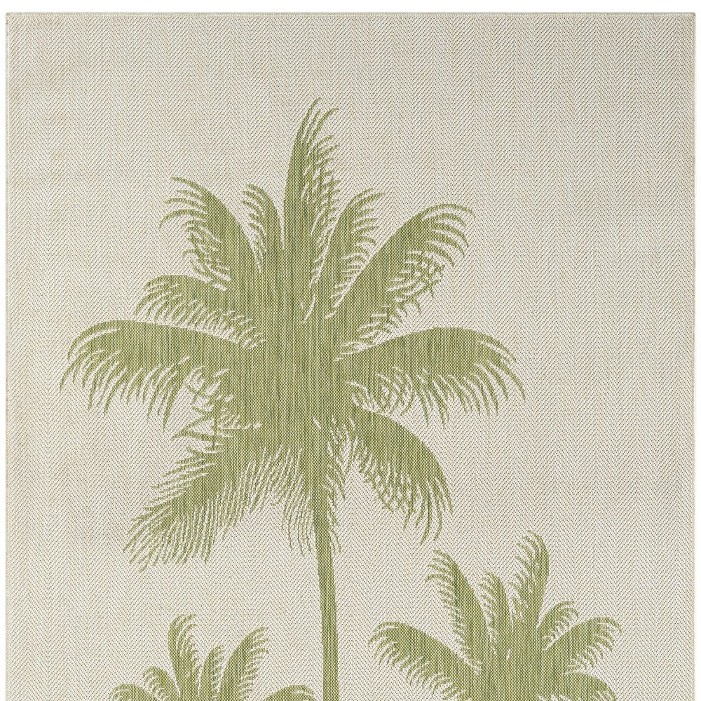 5' X 7' Beige Indoor Outdoor Area Rug