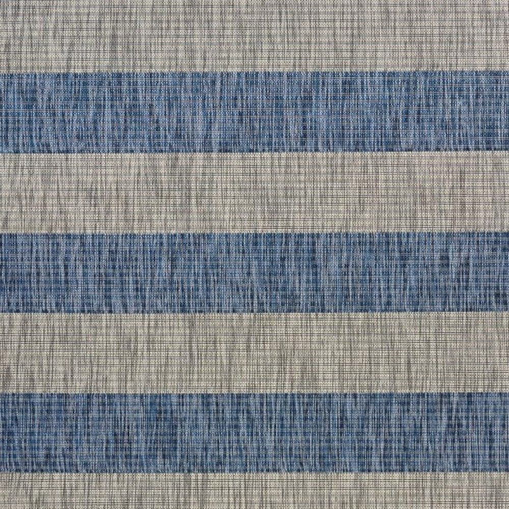 2' X 3' Blue And Gray Indoor Outdoor Area Rug