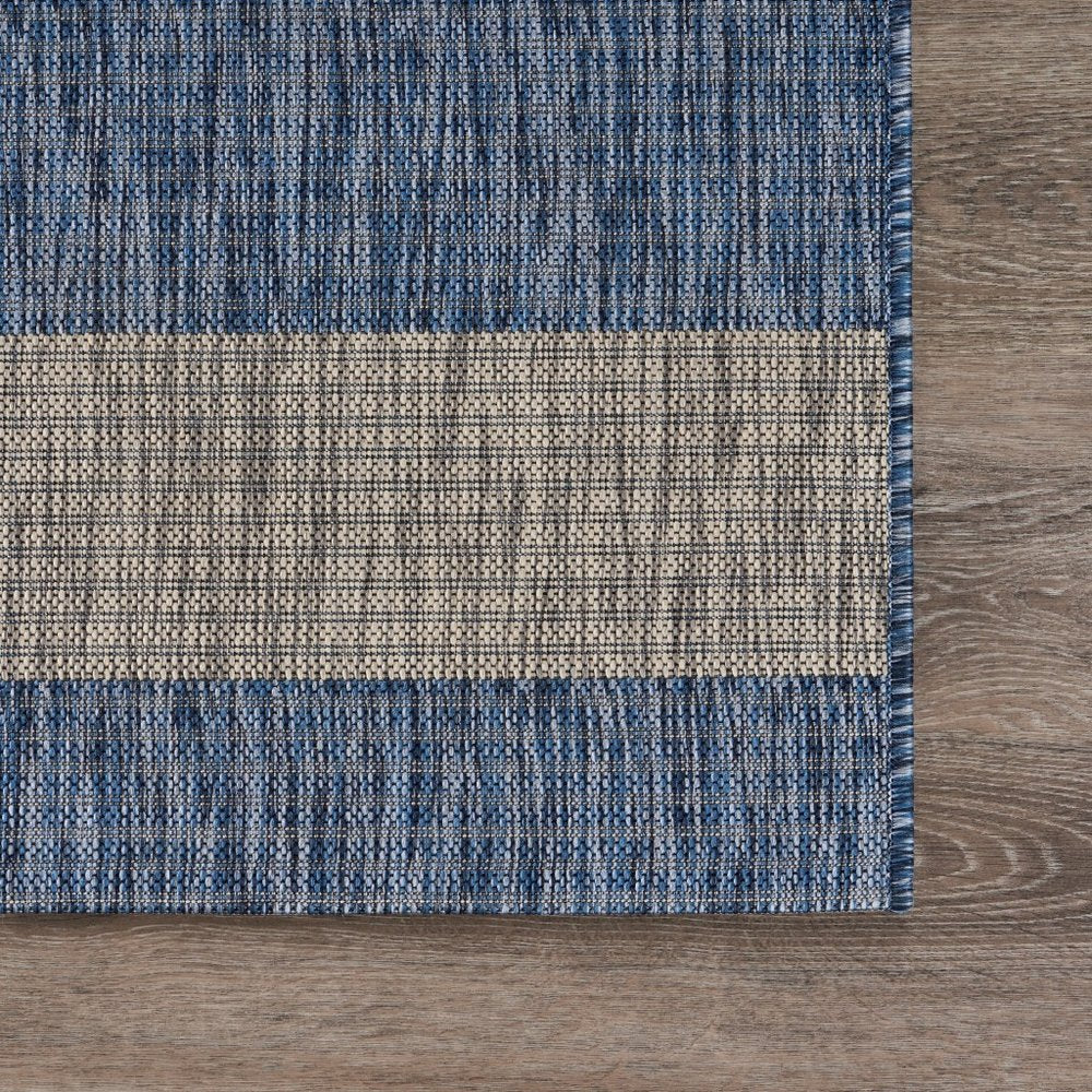 2' X 3' Blue And Gray Indoor Outdoor Area Rug