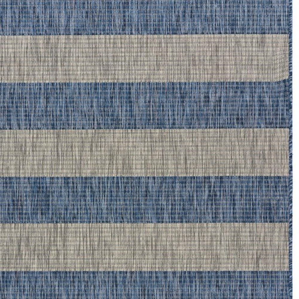 2' X 3' Blue And Gray Indoor Outdoor Area Rug