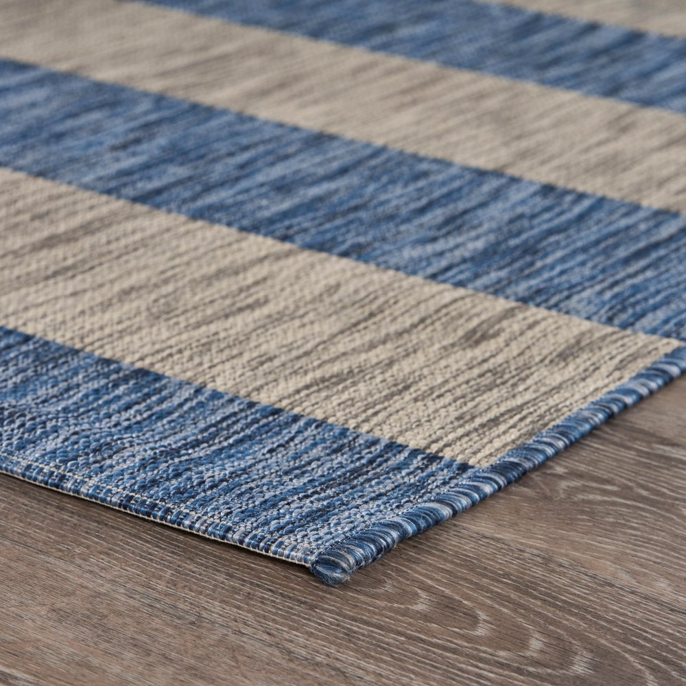 2' X 3' Blue And Gray Indoor Outdoor Area Rug