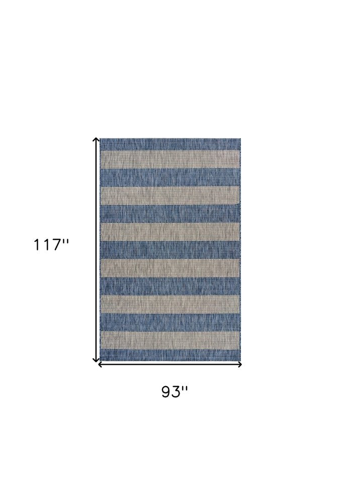 2' X 3' Blue And Gray Indoor Outdoor Area Rug