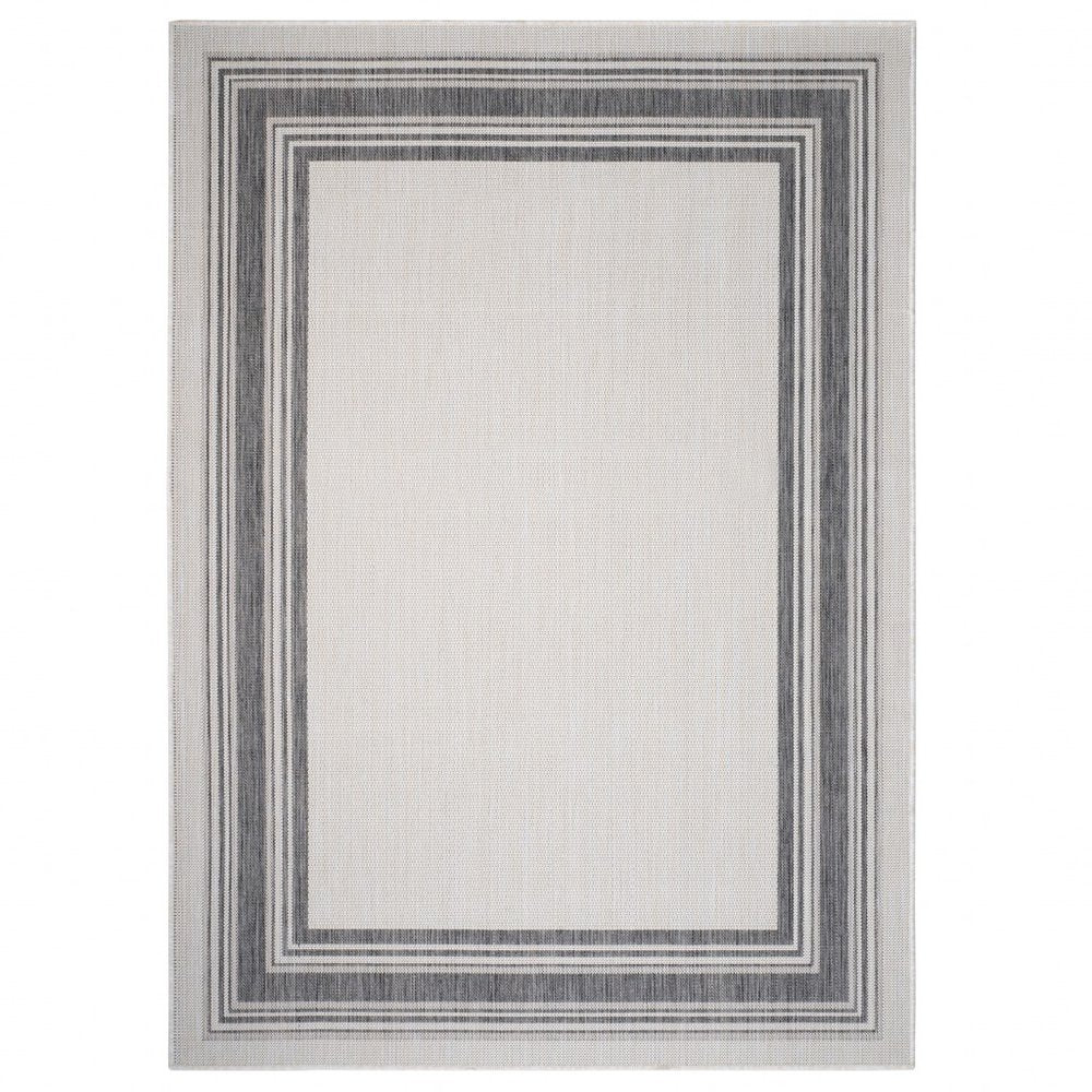 3' X 5' Gray Indoor Outdoor Area Rug