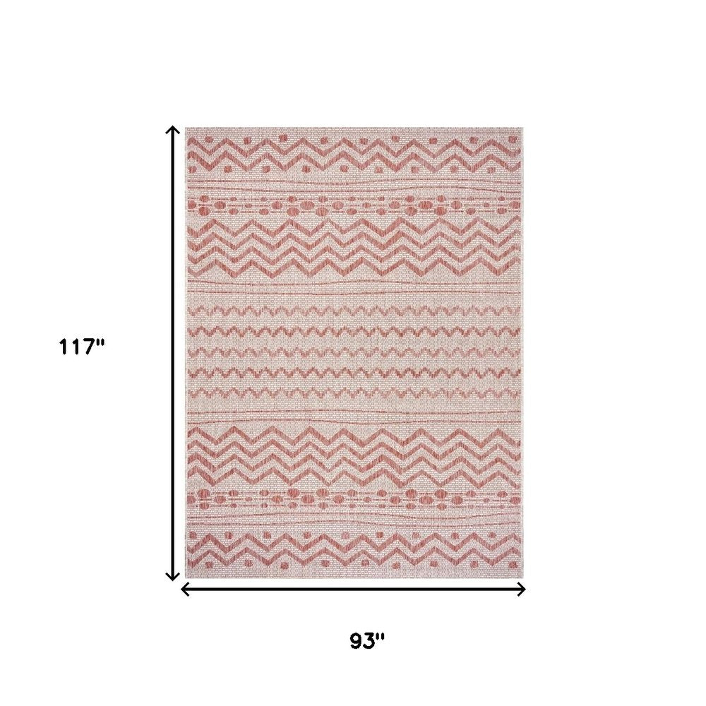 5' X 8' Beige Indoor Outdoor Area Rug