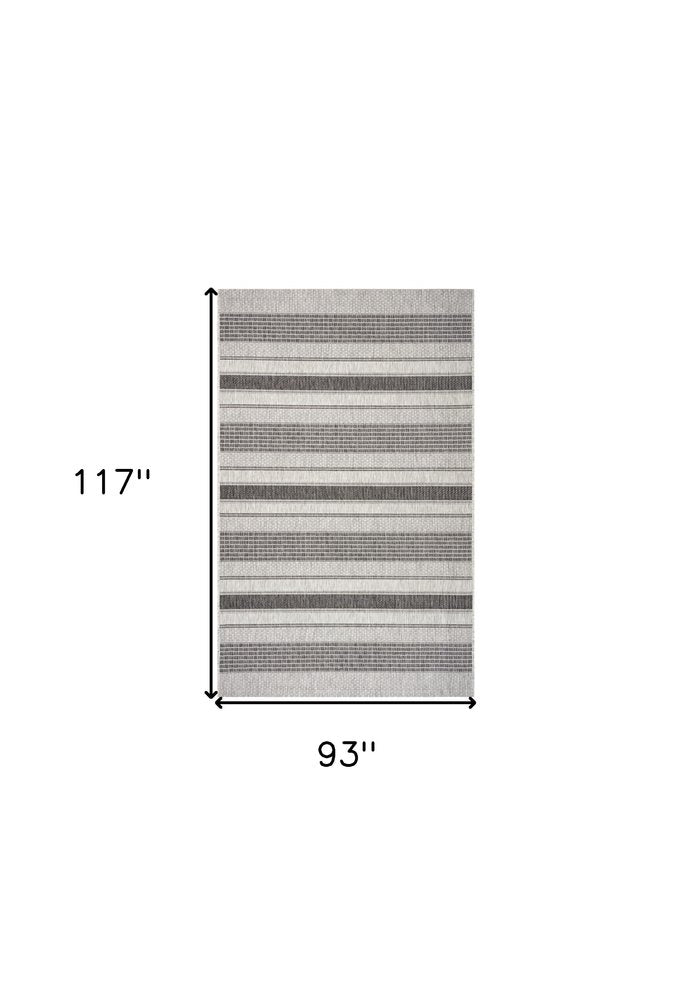 2' X 3' Gray And Black Indoor Outdoor Area Rug