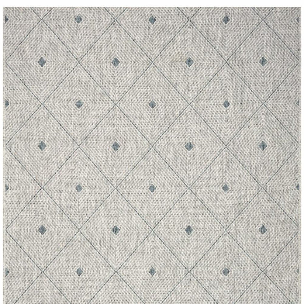 2' X 3' Blue And Gray Indoor Outdoor Area Rug