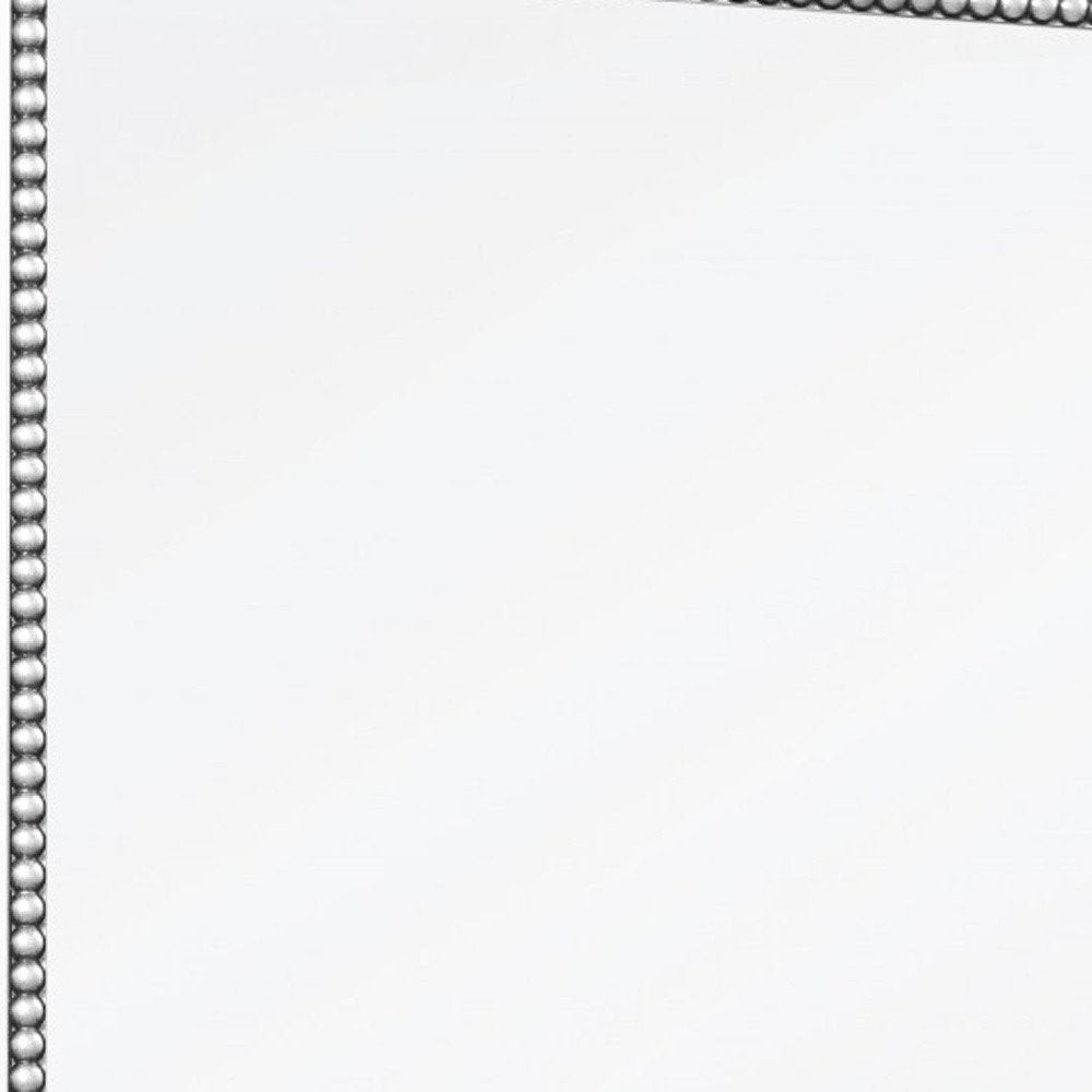 36" Silver Glass Framed Accent Mirror