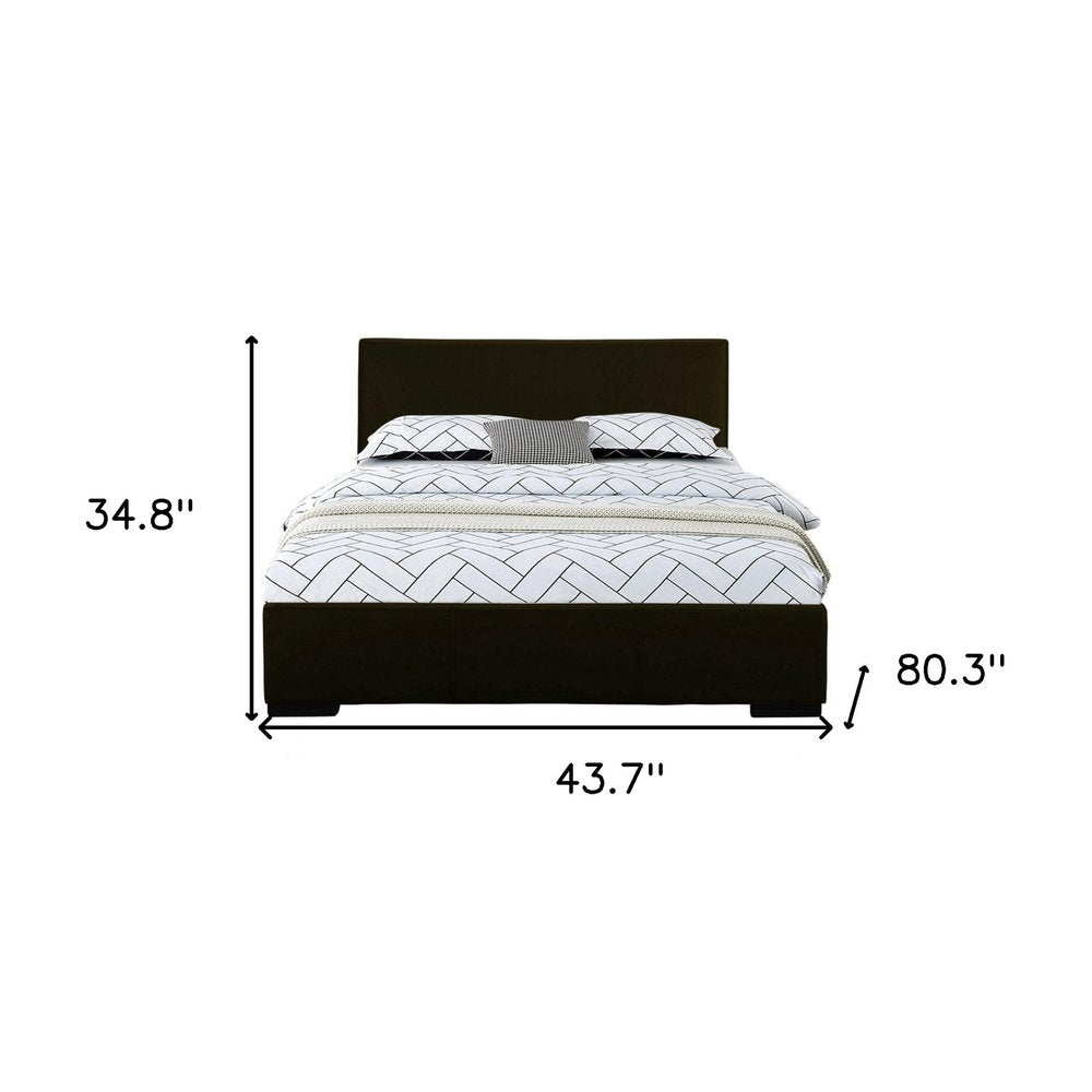 Beige Faux Leather King Bed Frame